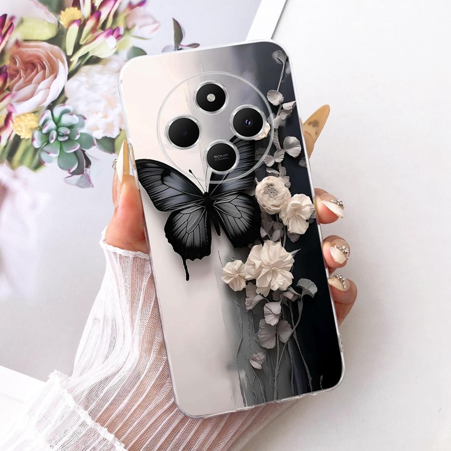 Pour Xiaomi Redmi 14C Coque Belle Papillon Peinte Housse Souple Silicone Coque Téléphone Pour Xiaomi Poco C75 PocoC75 Redmi 14C Coque