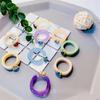 New Fashion Colorful Acrylic Rhinestone Resin Rings For Women Girls Korean Transparent Geometric Square Round Rings Jewelry 2026