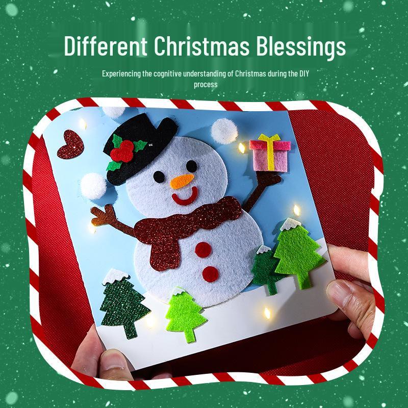 DIY-Weihnachtskarten-Set für Kinder - Kreative handgefertigte Grußkarten-Zubehör