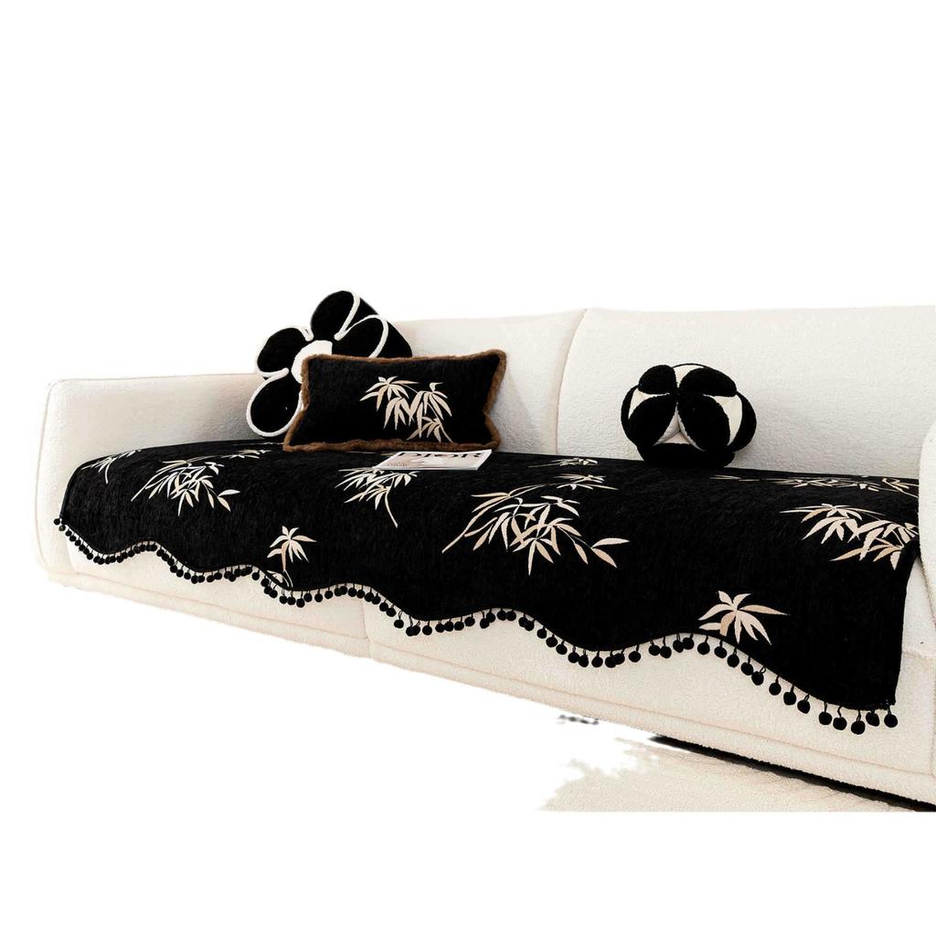 Simple Leather Sofa Cushion Chenille Four Seasons Universal Living Room Straight Row Sofa Cover Cloth Towel  New Anti-Cat Scratch