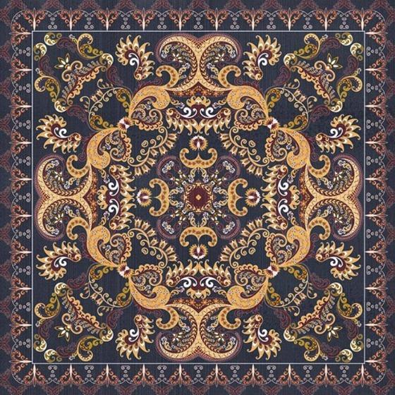 

Мандала квадратный дверной коврик нескользящий декоративный ретро-коврик для гостиной 200x200 спальня прикроватные коврики домашний декор уголок ковер 80x100cm 31.5x31.5in