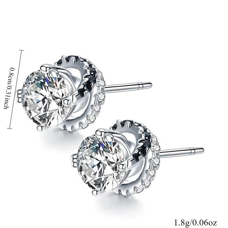 Black Awn Classic Stud Earrings Square Black Stone Earrings for Women