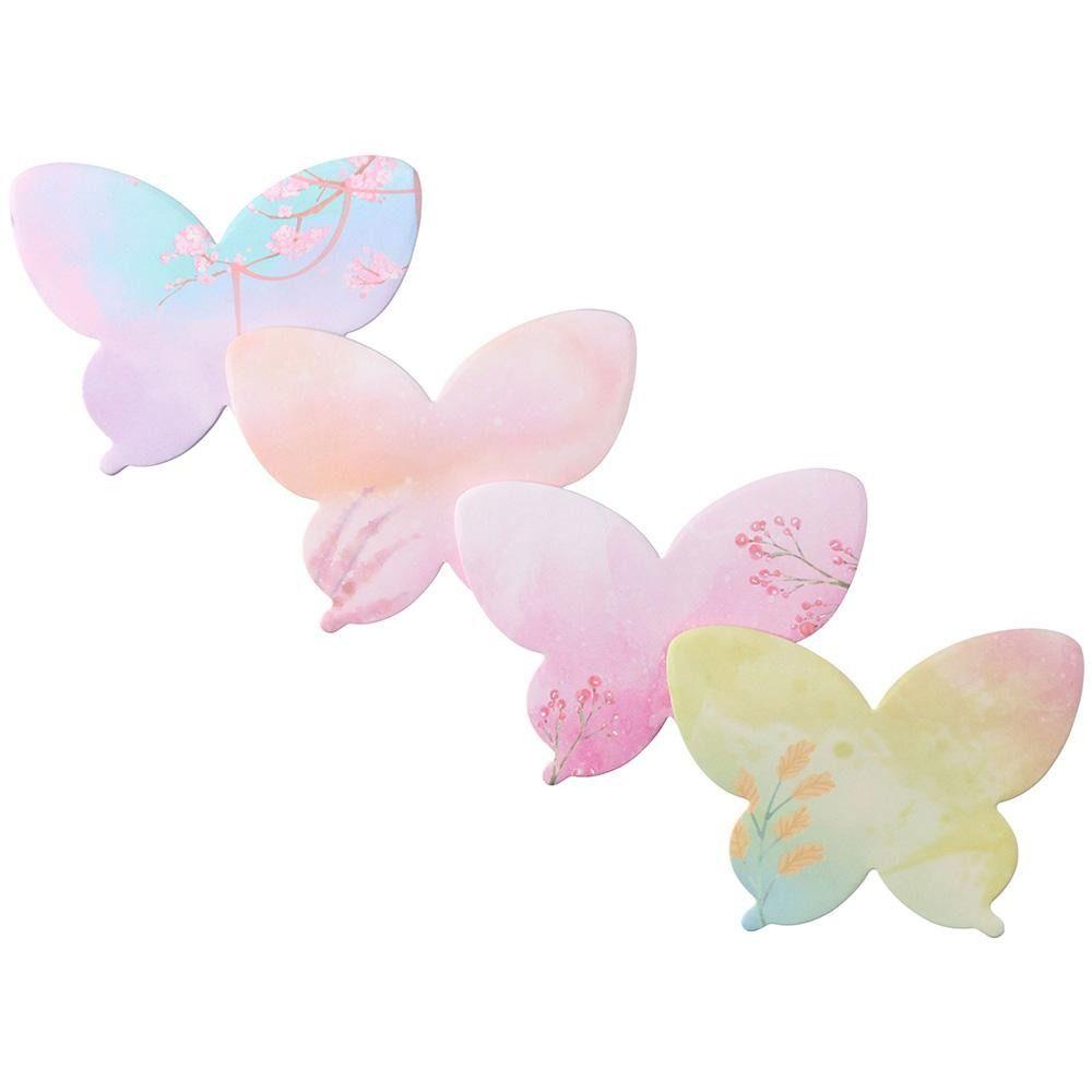 240 Sheets Butterfly Sticky Notes Colorful Adhesive Paper Self Sticky Note Pads Butterfly Shaped Decorative Writing Memo Pads