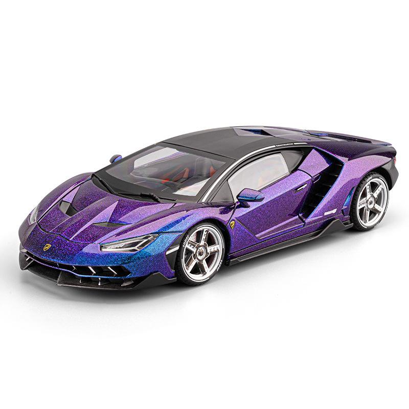 1/18 Lamborghini LP770 LP770-4 Alloy Sports Car Model Diecast Metal Track Racing Car Vehicles Model Sound and Light Simulation Kids Toy Gift
