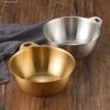Gold/Silver Stainless Steel Salad Bowl Large Capacity Food Container Soup Bowl  Salad Serving