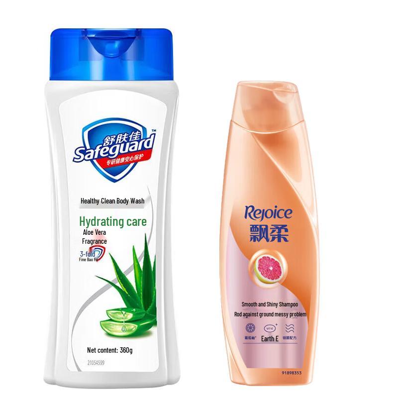 Набор: Гель для душа с алоэ Safeguard и Шампунь Rejoice