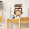 Cartoon Owl Book Wall Sticker Self-Adhesive Removable Kids Room Bedroom Home Decor