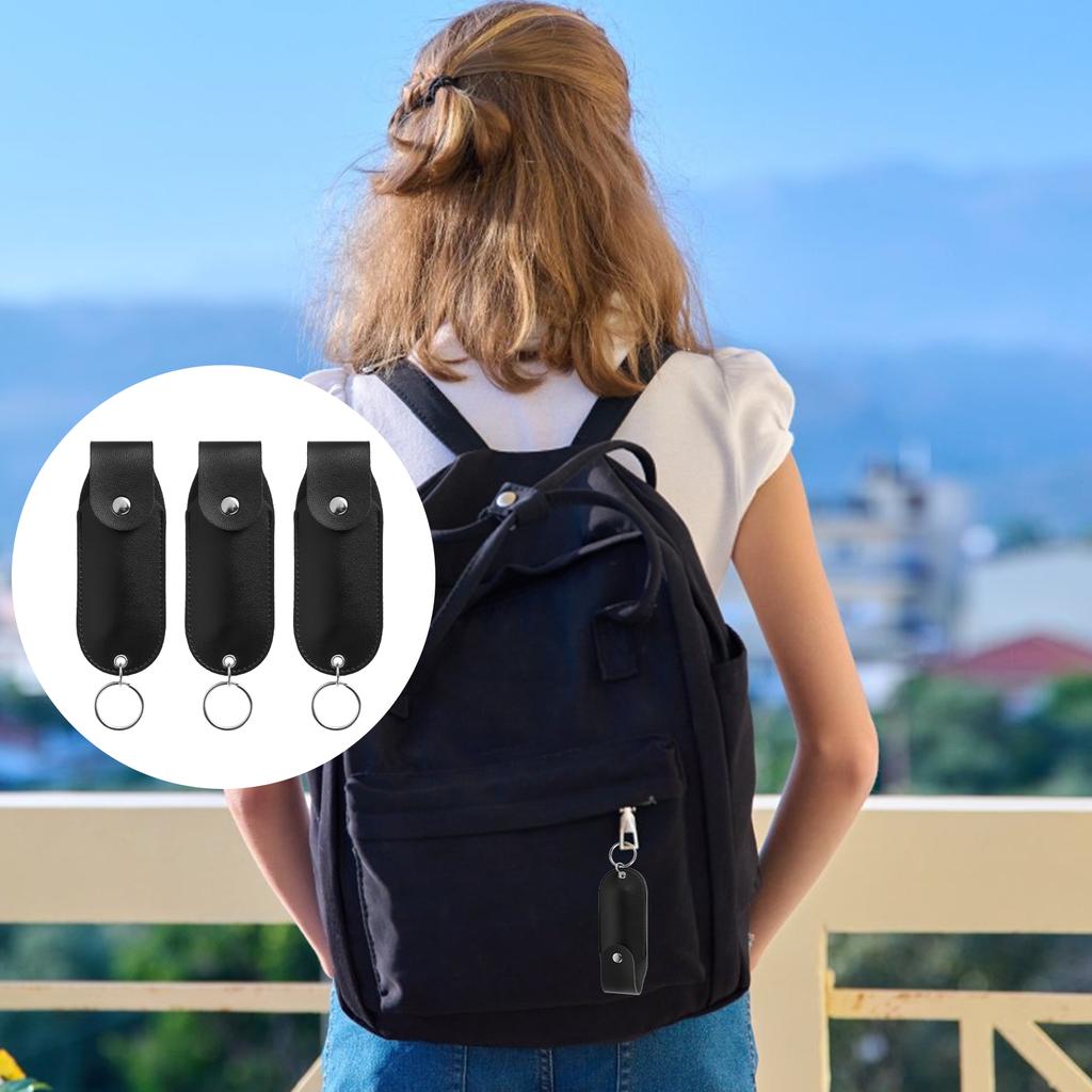 1/2/3Pcs Pepper Spray Pouch PU Leather Pepper Spray Holster Portable Self Defense Spray Leather Holder Mini Keychain for Women