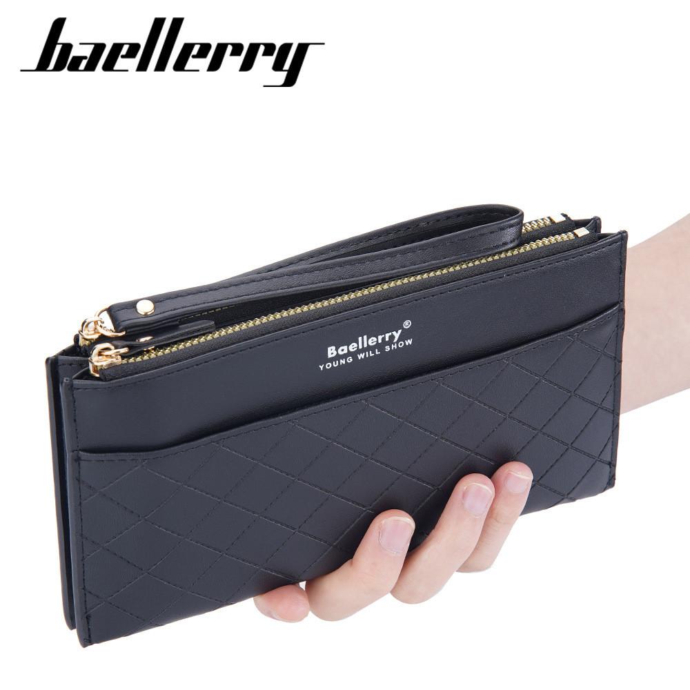 Pu Leather Ladies Wallet With Zipper Long Purse For Daily Use And Water Resistance