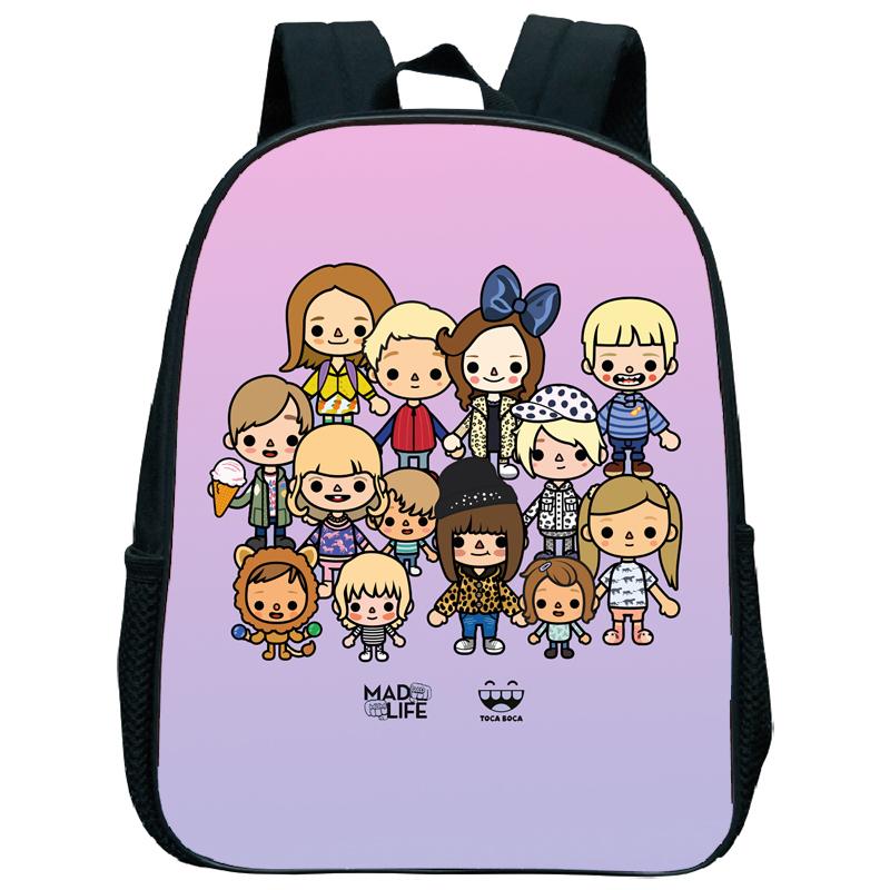 

Toca Life World Kindergarten Backpack Toca boca Children School Bags Boys Girls Baby Toddler Schoolbag Kids Book Bags Gift 10