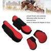 4 Pcs Horse Tendon Boots Set Soft Anti Slip Cushioning PU   Tendon Guard Boots for Horses