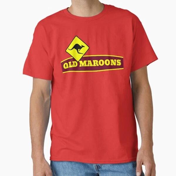Queensland Maroons Classic Tshirt Made In Usaaus Tshirt S2xl S