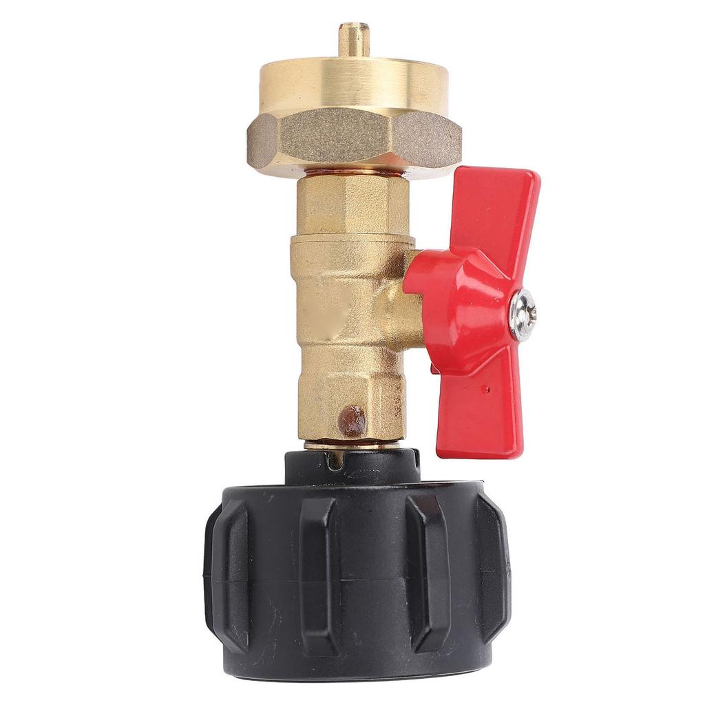 QCC1 Tank Refill Adapter with Shut On Off Controller Ball Valve Gas Easy Filler for 1lb Cylinder