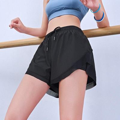 FGHJ Fitness Pantalones Cortos de Running de Secado Rápido para Mujer Pantalones Cortos para Sudoración Ropa Casual Pantalones Cortos de Gimnasio Sueltos para Entrenar Cintura Alta Deportivos Yoga