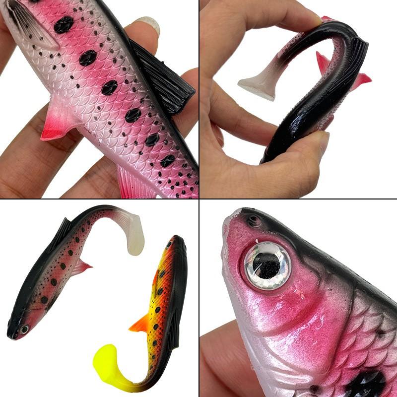 Soft Plastic Jerkbaits With Lead Weighted Tail Deep To Surface Casting Fishing Lures