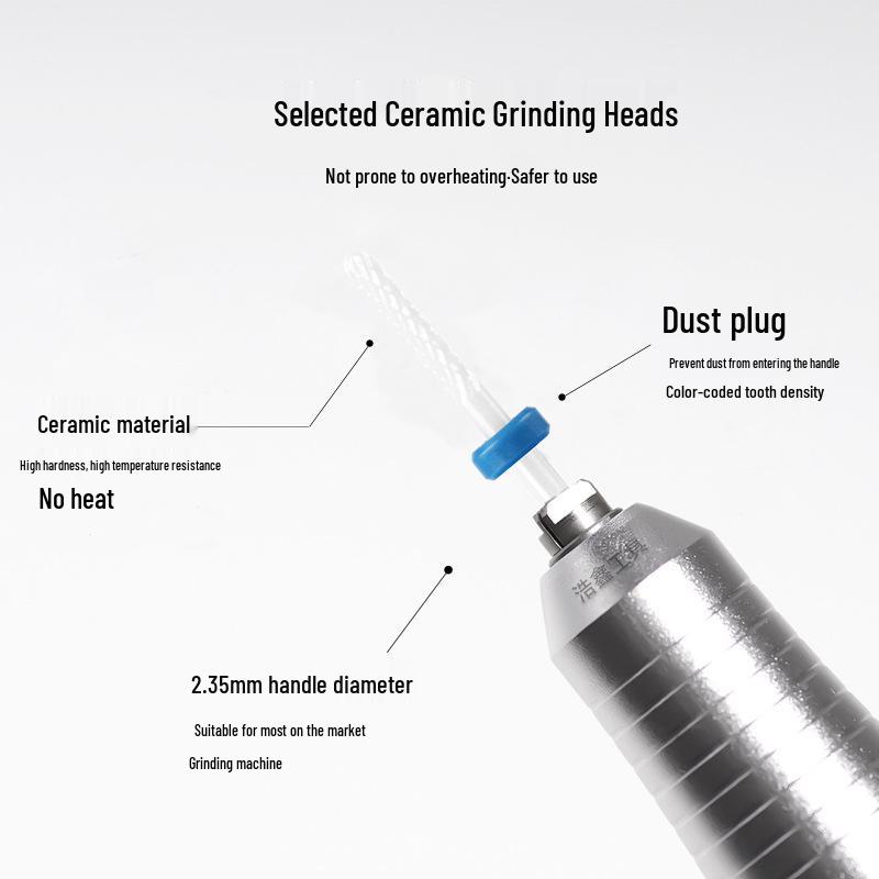 Ceramic Nail Art Grinding and Polishing Head for Cuticle Removal