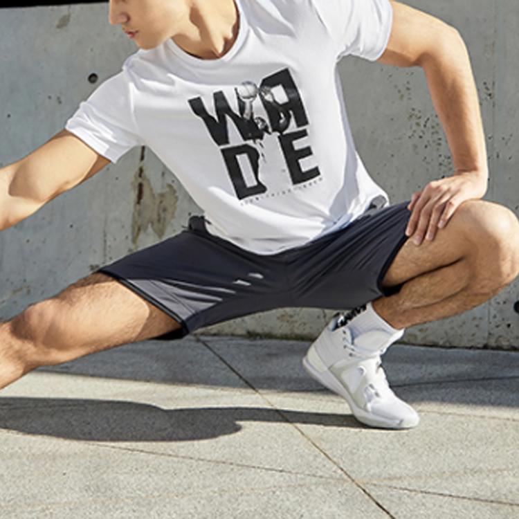 Li Ning Sports Basketball Series Loose Running Shorts Men Shorts Cool-Black AKSP123-3