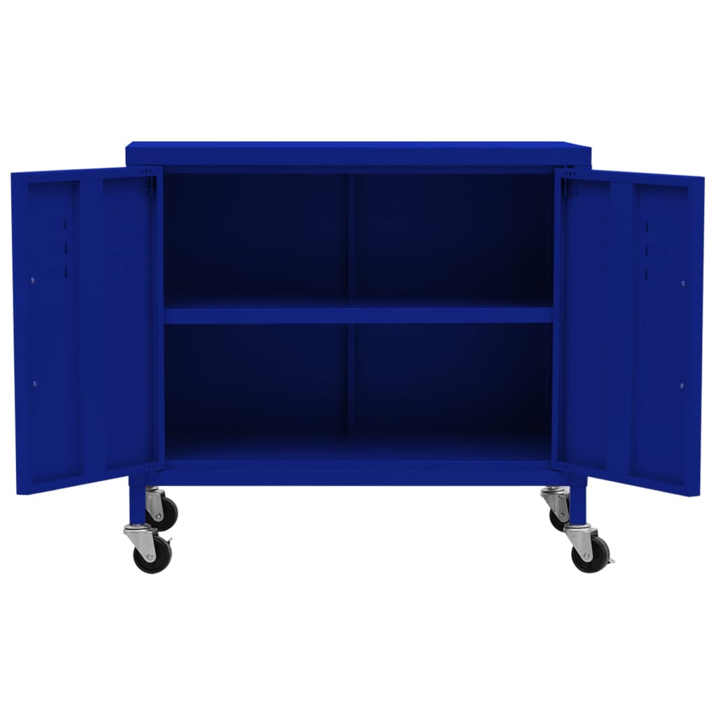 Storage Cabinet Navy Blue 60 x 35 x 56 cm Steel
