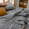 Juego de colcha de algodón lavado de verano - Juego de colcha refrescante de verano lavable a máquina - Juego de cuatro piezas para funda de colcha de aire acondicionado
