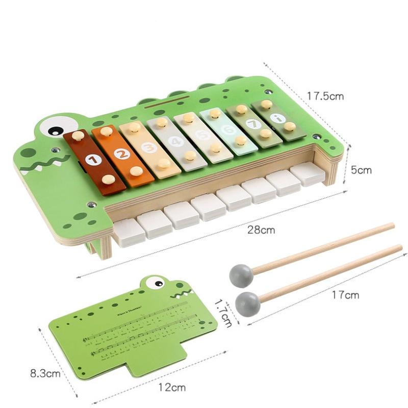 

Educational Baby Musical Instruments Montessori Wooden Toys,Percussion Xylophone Set for Toddlers,Preschool Gifts