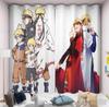 Anime N-Naruto Akatsuki Cartoon 3D Print 2 Panels/Set Window Blackout Curtains Japanese Game Living Room Print Baby Kids Gift