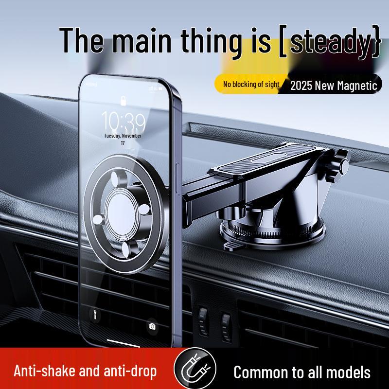 Popular Magnetic Car Phone Holder with Rotating Suction for Dashboard and Windshield