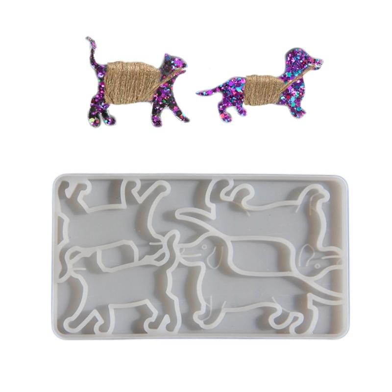 

Pet Animal Shaped Silicone Mold For Resin Crafts Keychain Jewelry Making Easy Demolding Winding Board Mould 1