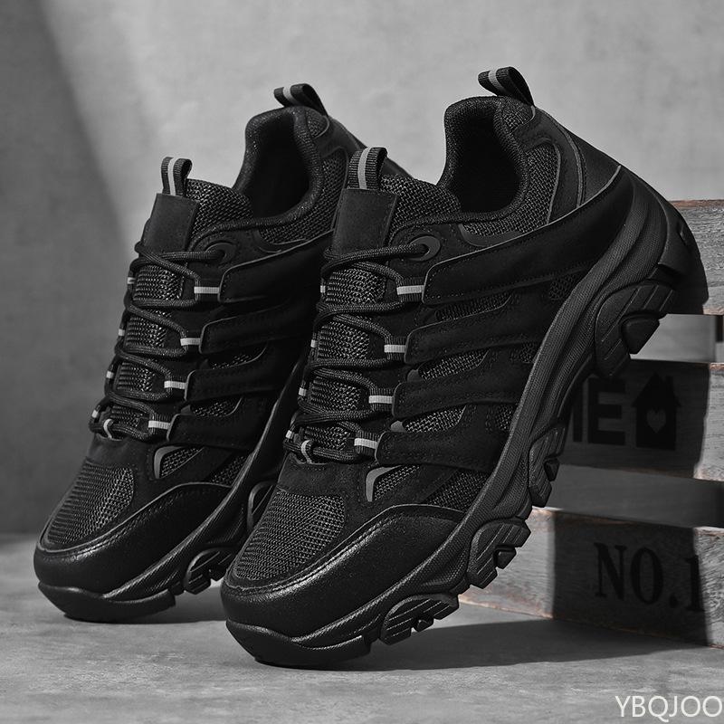 New Men's Mesh Trendy Men's Shoes for Spring Summer Breathable Anti Slip Wear-resistant Casual Outdoor Sports Hiking Shoes