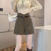 Women's High-Waisted A-Line Wide-Leg Pants - Autumn/Winter Casual Slimming Suit Shorts