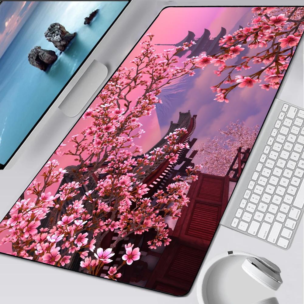 

Cherry Blossoms Mouse Pad Rubber Mat Laptop Xxl Mousepad Notebook Gamer Computer Table Gaming Accessories 600x300x2mm