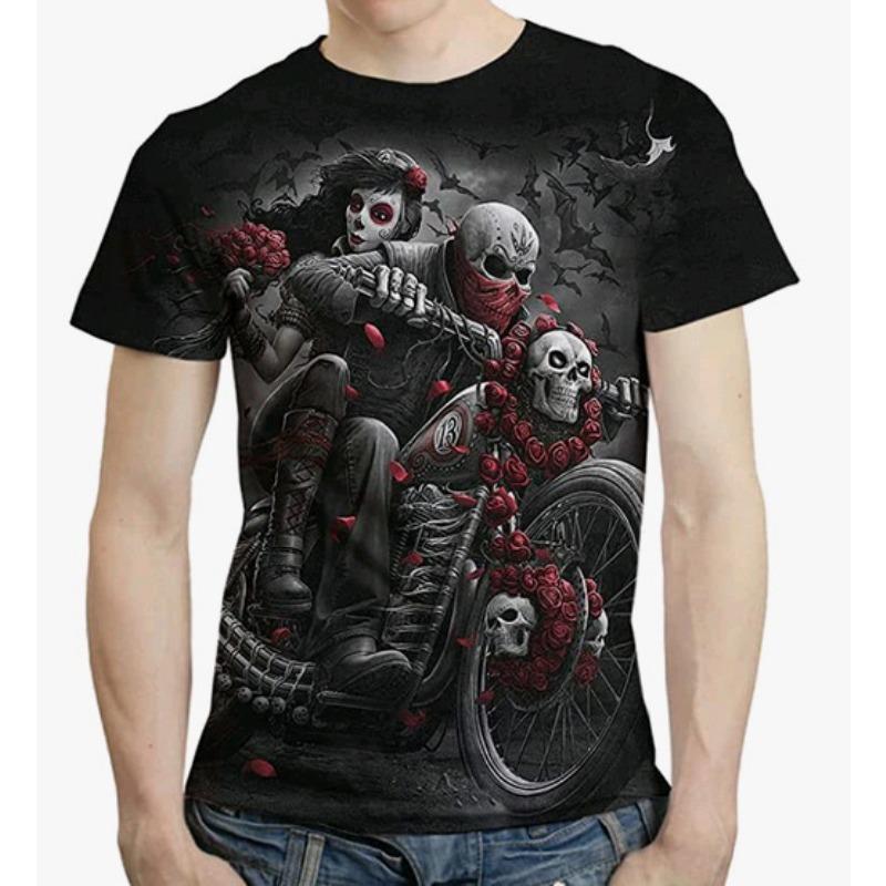 Seria Fantasy Bizarre Koszulka 3D z nadrukiem cyfrowym z okrągłym dekoltem i krótkim rękawem