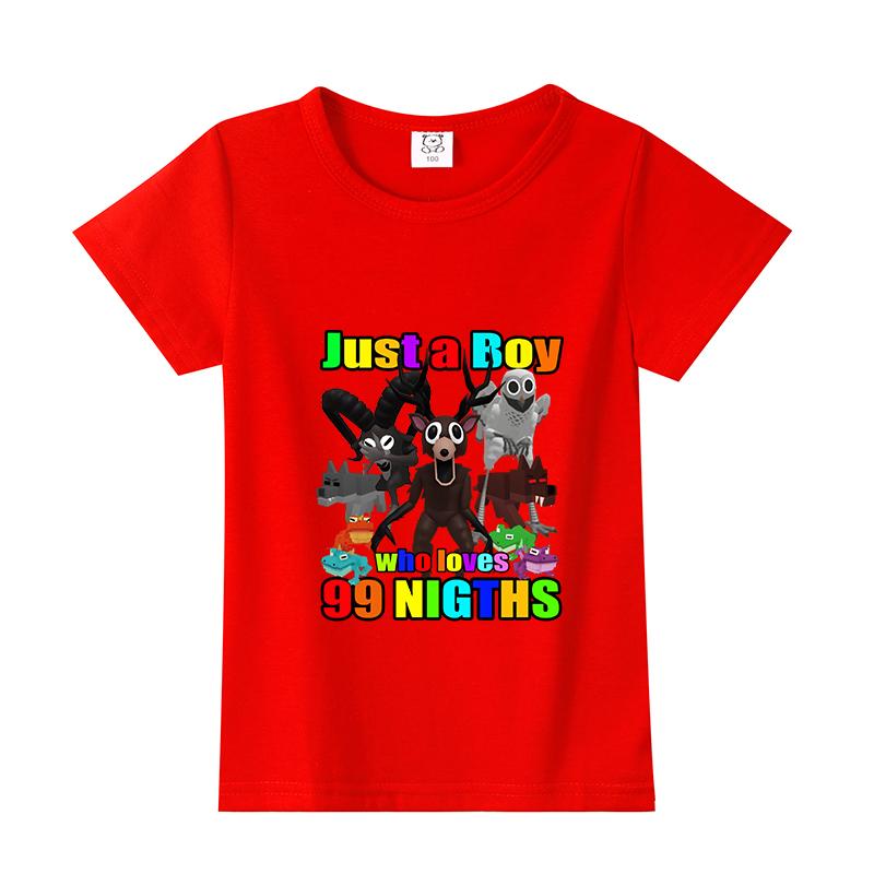 Game 99 Nights in The Forest Boys Girls T-Shirt Printed Cotton Children's Short Sleeve Casual Baby Short Sleeve Top T-Shirt Gift
