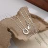 FY-XL3028 S925 Sterling Silver U-Shaped Horseshoe Clasp Necklace Pendant Simple Fashionable High-End Feeling Sweater Chain