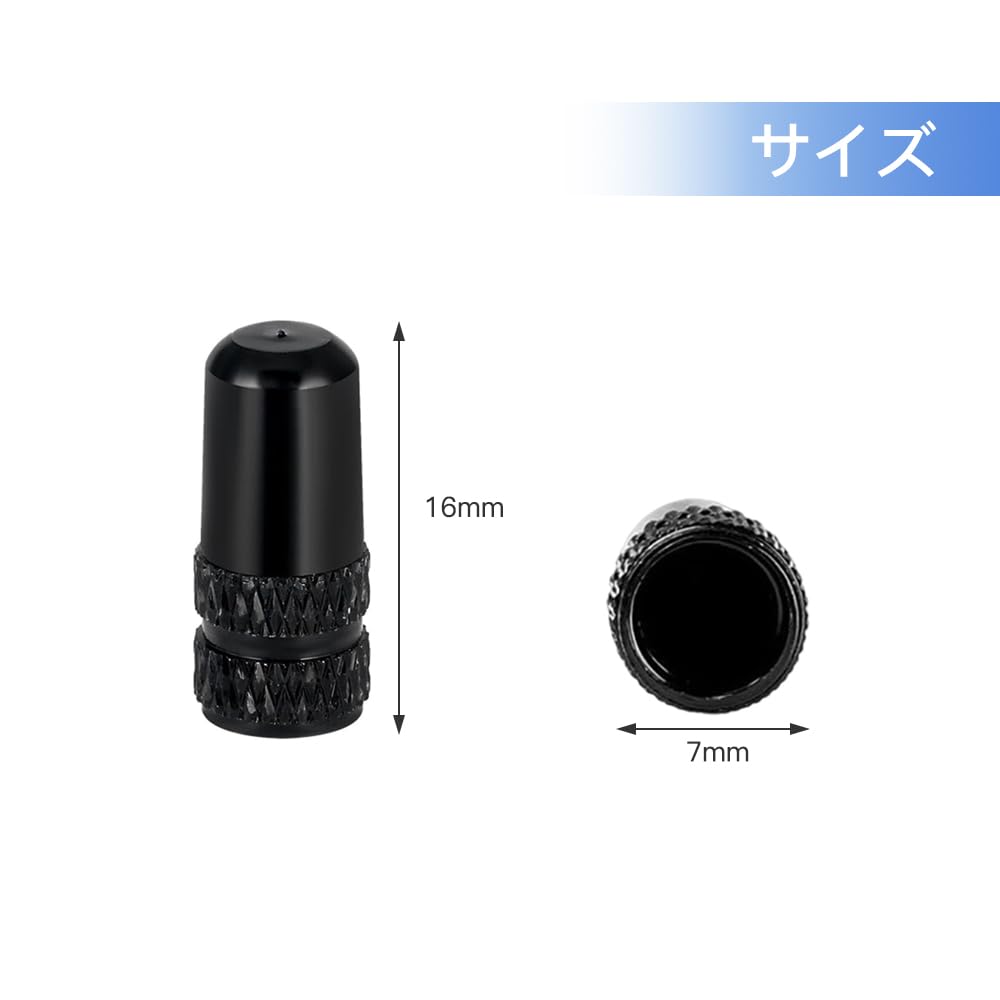 Renjzle Bicycle Valve Cap, French Valve Cap, Set of 6,