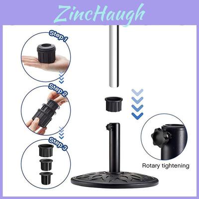 Plastic Umbrella Base Adapter With Screw Fixing For Solar Umbrella Stand And Support Pole