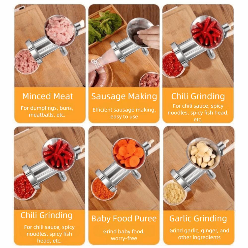 Non-Slip Manual Meat Grinder Hand Crank Meat Mincer Multifunctional Enema Machine  Kitchen