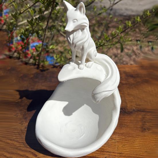 Decorative Storage Dish for Rings 3D Printed Fox Jewelry Tray, Ring Holder and Key Vanities Unique Gift Women Entryways, Fox-Shaped Tray Rings,