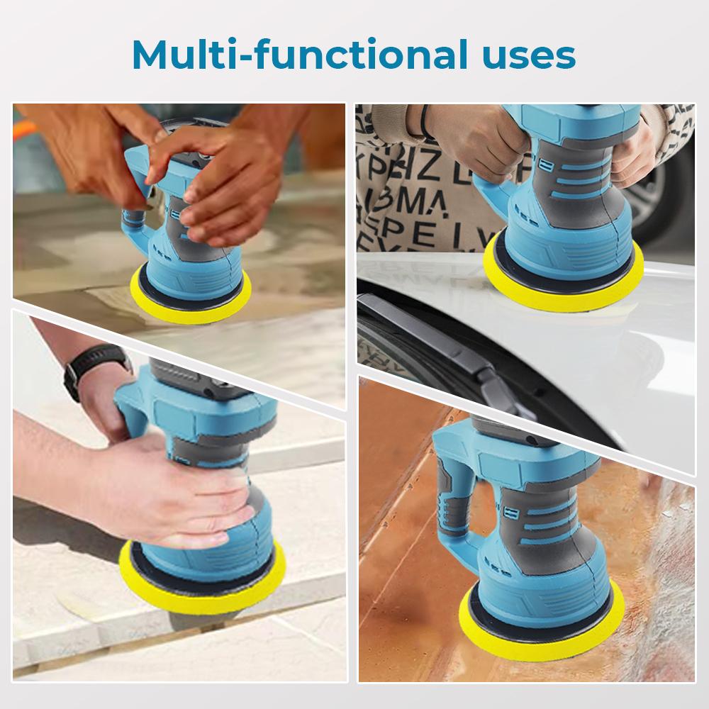 8Gears 150MM Electric Car Polisher Auto Polishing Wax Power Tool Sanding Rust Removal Machine For Makita 18V Battery Pin