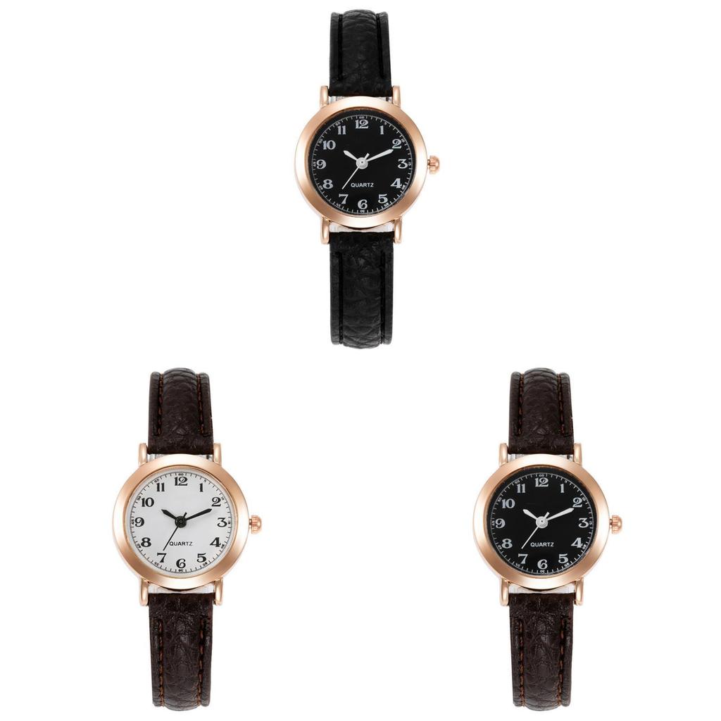 Vintage Korean Style Womens Quartz Watch With Leather Strap For Casual Fashion