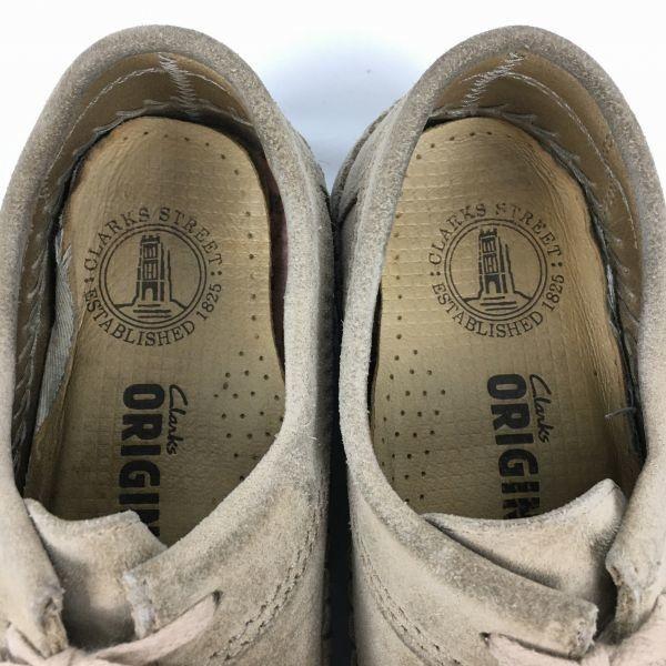 Clarks Kreppsohle Wildleder Low-Cut Stiefel Beige Braun Größe 7G 25.5 Herren(GEBRAUCHT)