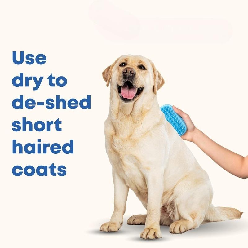 Pet Dog Grooming Brush Soft Rubber Curry Comb Cat Hair Remover Deshedding Tool Bath Shower Massage Brush for Short Haired Dogs