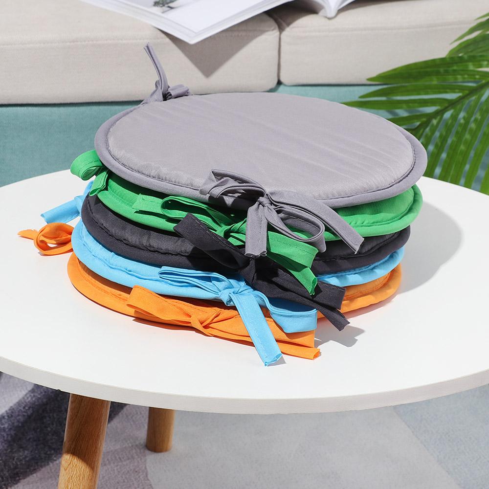 Solid Color Removable Round Kitchen Office Dining Sofa Car Seat Cushion Chair Pads