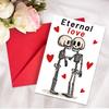 Gothic Skull Valentine's Day Cards - 10pcs "Til Death" Romantic Gothic Stationery Set with Red Envelopes, Dark Love Theme Gift