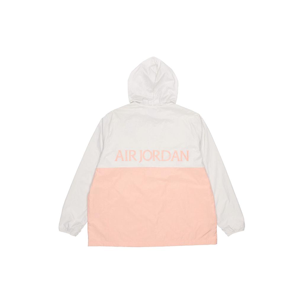 Jordan Alphabet Print Basketball Hooded Jacket Men Jackets White Pink CK2218-072