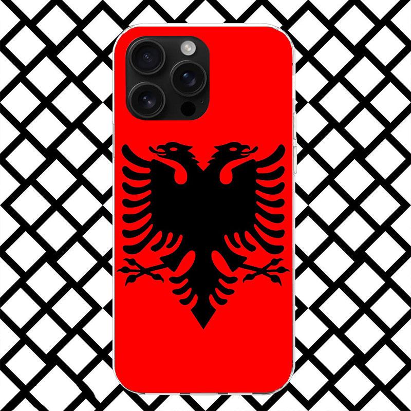 

Albania Flag Phone Case for iPhone 17 Air 16 16E 15 14 Plus 13 Mini 12 11 Pro Max 7 8 + SE 2020 Soft Cover Fundas 17 Air 16 16E iPhone 16