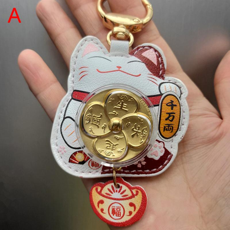 

Брелок для ключей Maneki Neko Car Lucky Cat Car Backpack Keyring Best Friend Charms Подвеска для пары Подарочный брелок