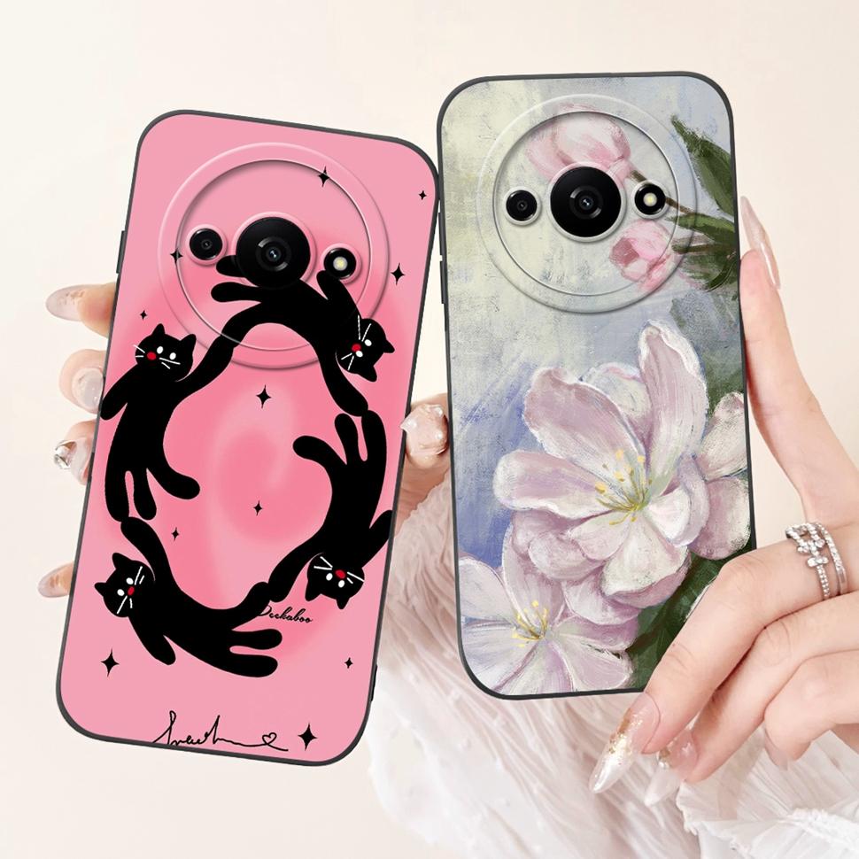 For Xiaomi Redmi A3 4G Case Luxury Art Painted Cover For Redmi A3 A2 A1 RedmiA3 RedmiA1 Phone Casing Soft Fundas ShockProof