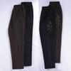Women's Plus Size High Waist Corduroy Pants for Middle-aged & Elderly - Autumn/Winter, Thickened Velvet, Straight Leg, Mom & Grandma Fit