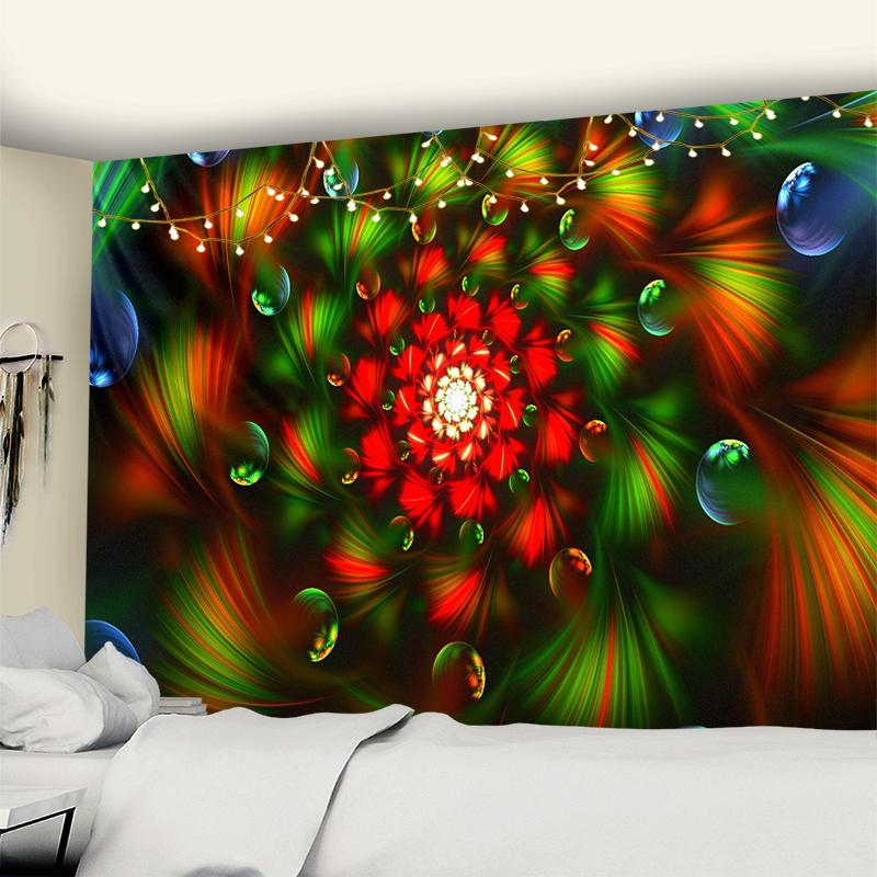 Wall Hanging Tissu Boheme Mandala Tapestry 3D Jade Home Decor Living Room Background Wall Carpet Cloth Hippie Blanket