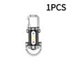1/2/3PCS Rechargeable Keychain Flashlights 1200mAh Type-C Flashlights Keychain Hanging Keyring Camping Pocket Lamp